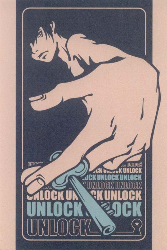 Postcard Wakamatsu Kaori "UNLOCK Male" 100 x 148 mm Illustrator Postcard