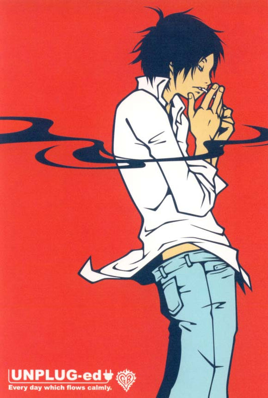 Postcard Wakamatsu Kaori "A capricious wind: A woman playing the violin and a cat" 100 x 148 mm Illustrator Postcard