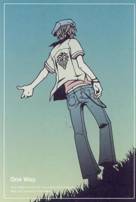 Postcard Wakamatsu Kaori "One Way" 100 x 148 mm Illustrator Postcard
