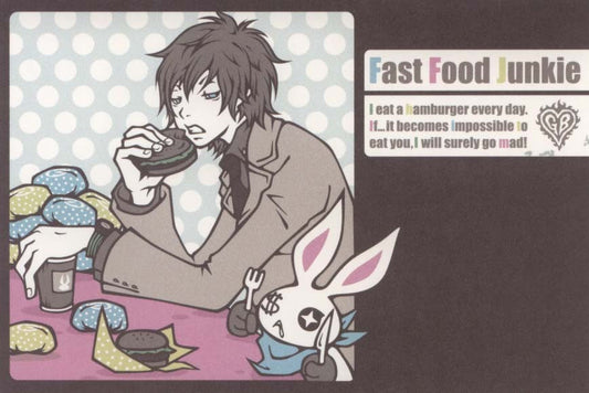 Postcard Wakamatsu Kaori "Fast Food Junkie" 100 x 148 mm Illustrator Postcard