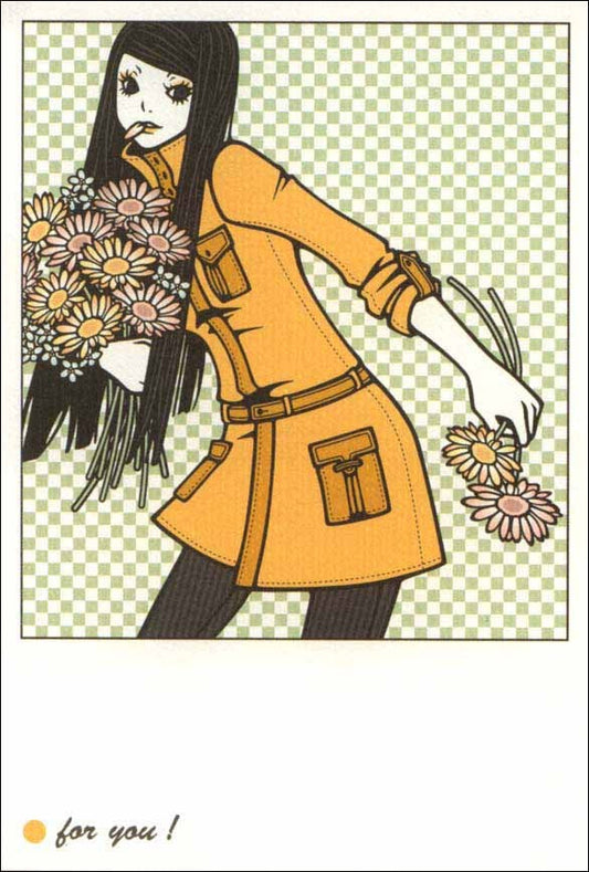 Postcard Wakamatsu Kaori "For you! Women" 100 x 148 mm Illustrator Postcard