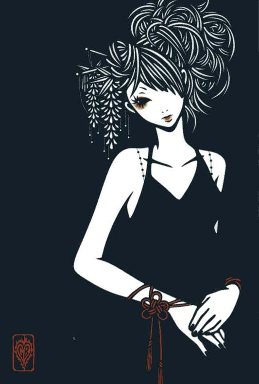 Postcard Wakamatsu Kaori "Woman" 100 x 148 mm Illustrator Postcard