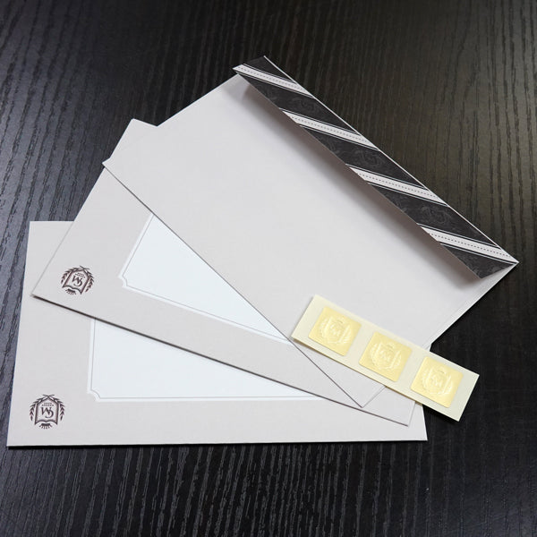 Letter set Wakamatsu Kaori "Woman wearing a hat" illustration Japanese style 6 sheets of letter paper 3 envelopes Letter