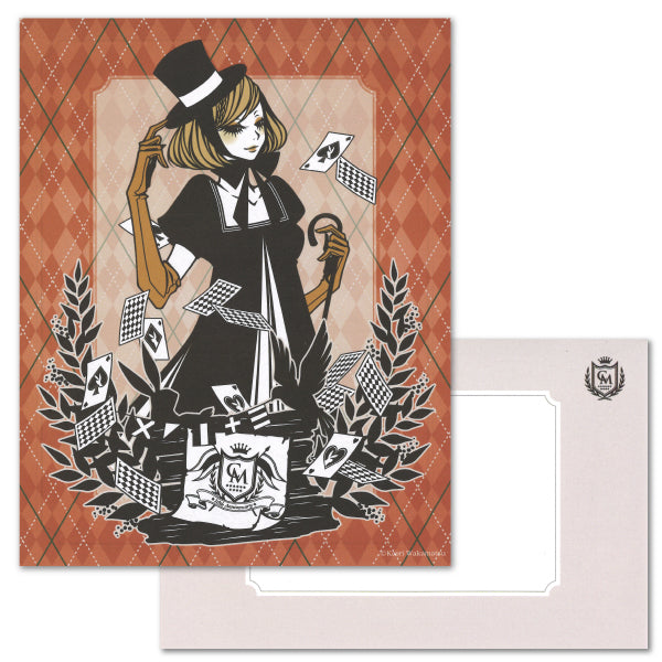 Letter set Wakamatsu Kaori "Woman wearing a hat" illustration Japanese style 6 sheets of letter paper 3 envelopes Letter
