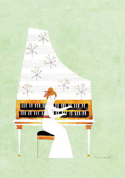 Postcard Kazuaki Yamada "Seven Trees" 105 x 150 mm Picture book author illustrator Postcard