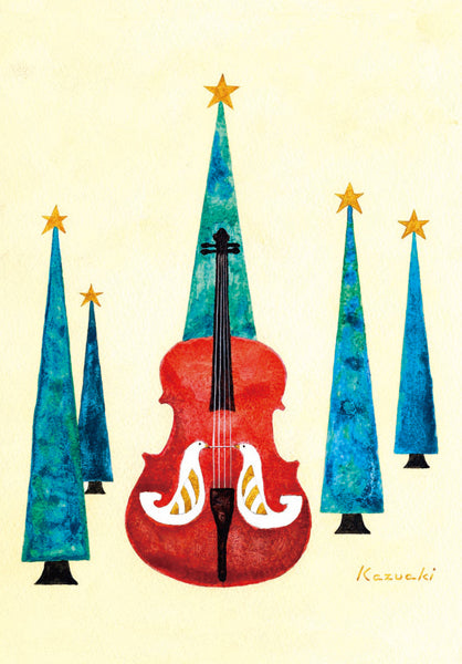 ポストカード 山田和明「5つの無伴奏チェロ組曲」105×150mm 絵本作家イラストレーター 郵便はがき