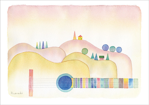 Postcard Kazuaki Yamada "Summer Beyond the Hills" 105 x 150 mm Picture book author illustrator Postcard