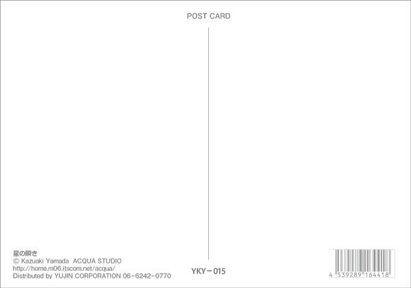 Postcard Kazuaki Yamada "Twinkle of the Stars" 105 x 150 mm Picture book author illustrator Postcard