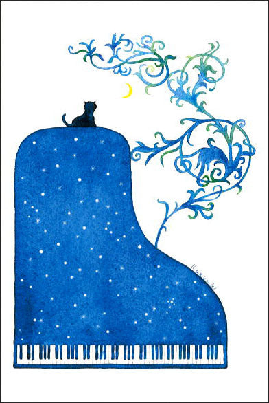 ポストカード 山田和明「夜の樹」105×150mm 絵本作家イラストレーター 郵便はがき