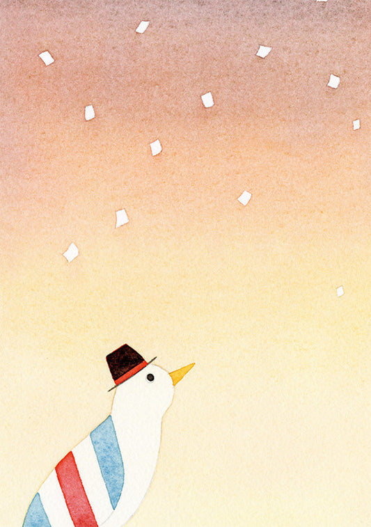 Postcard Kazuaki Yamada "Monopon's Nest Waiting for Time" 105 x 150 mm Picture book author illustrator Postcard