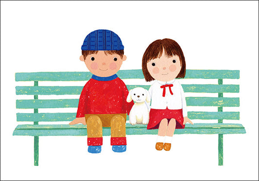 Postcard Kazuaki Yamada "On a Snowy Day I'm a Friend" 105 x 150mm Picture book author illustrator Postcard