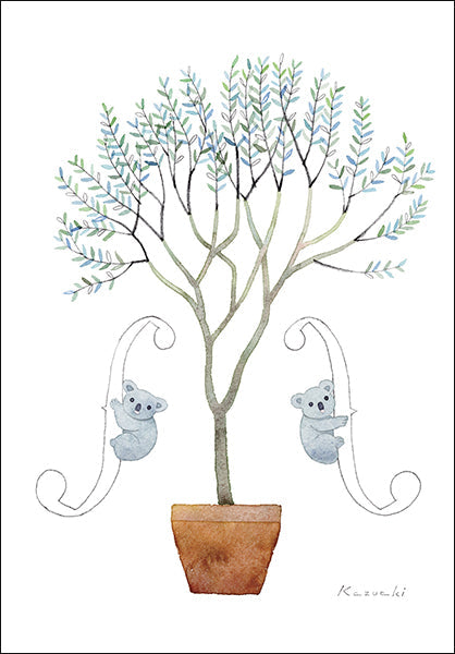 Postcard Kazuaki Yamada "Ask the Olive Tree" 105 x 150 mm Picture book author illustrator Postcard