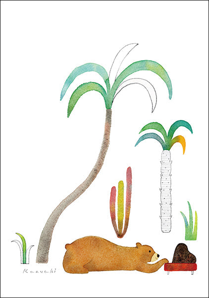Postcard Kazuaki Yamada "Afternoon Moment" 105 x 150 mm Picture book author illustrator Postcard