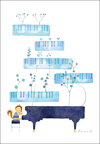 Postcard Kazuaki Yamada "Fruits of the Rain" 105 x 150 mm Picture book author illustrator Postcard