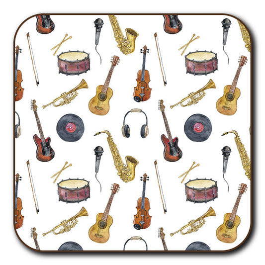 Coaster "Musical Instrument Pattern" Lifestyle Goods Music Pattern Kitchen Goods Original