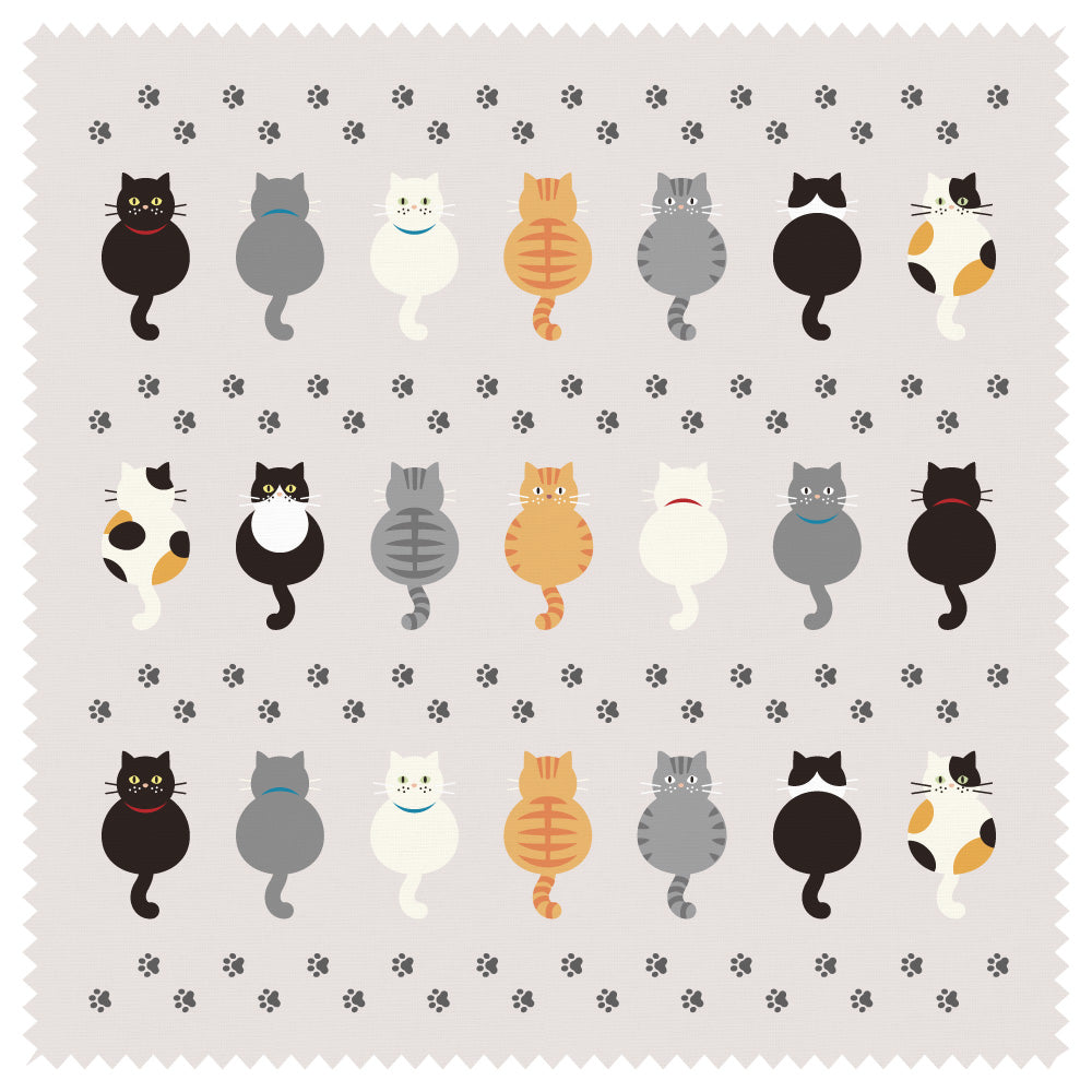 Cleaning Cloth 7 Cats & Footprints Glasses Cleaner Animal Pattern 100% Polyester Original