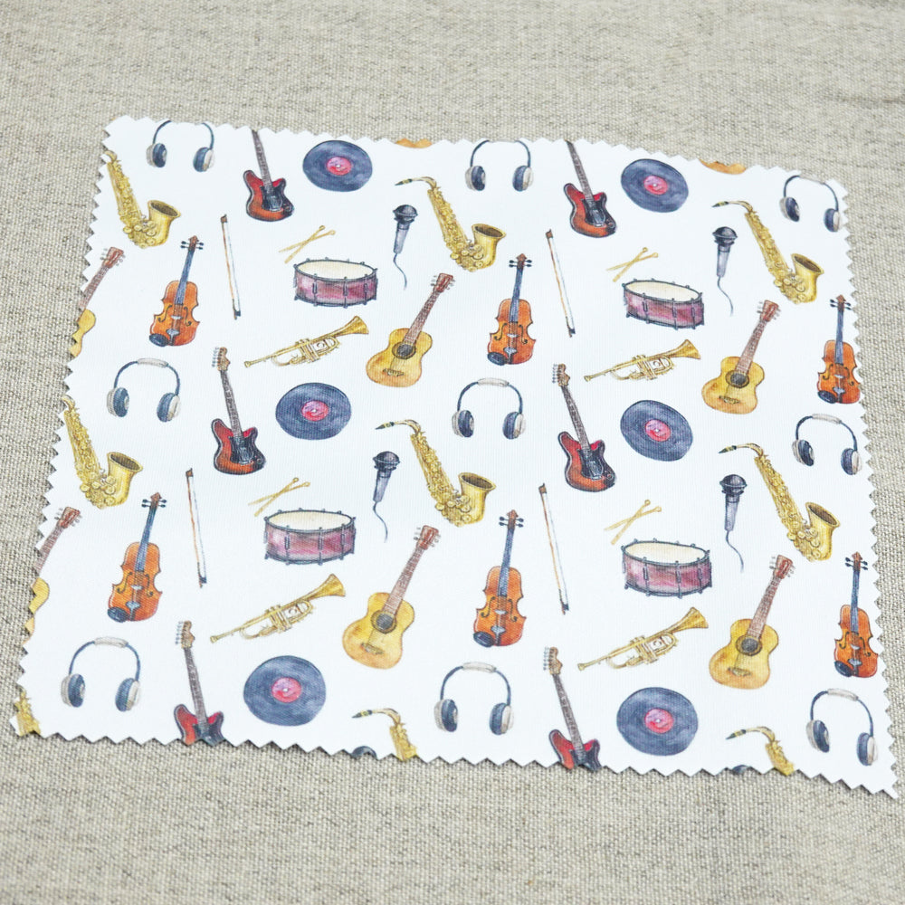 Cleaning cloth, musical instrument pattern, glasses cleaning cloth, cleaner, musical instrument pattern, 100% polyester, original