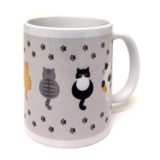 Mug "7 Cats & Footprints" Animal Pattern Teacup Original