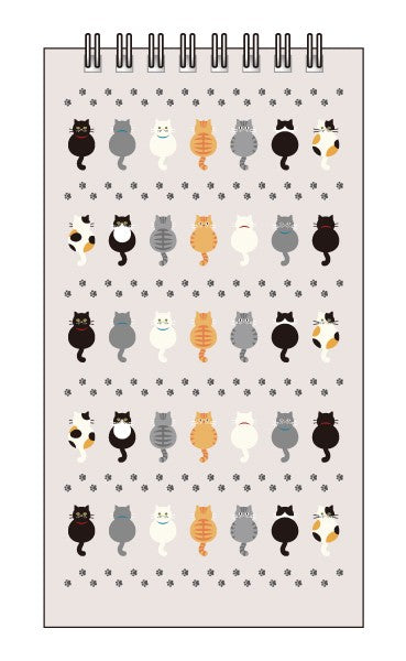 Quick Memo "7 Cats & Footprints" Cats Household Goods Animals Memo Pad Original