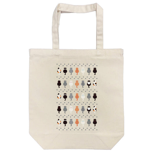 Tote bag "7 Cats & Footprints" Canvas bag Storage Animal pattern Original