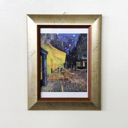 Wall-mounted photo frame, amber gold, postcard size, A6, antique, wedding gift, baby gift, interior decoration, original