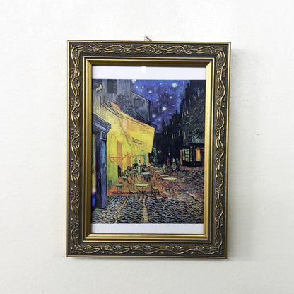 Picture frame, wall-mounted photo frame, antique gold, postcard size, A6, gold color, wedding gift, baby gift, interior decoration, original