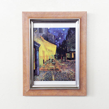 Wall-mounted photo frame, khaki stain, postcard size, A6, antique, wedding gift, baby gift, interior decoration, original