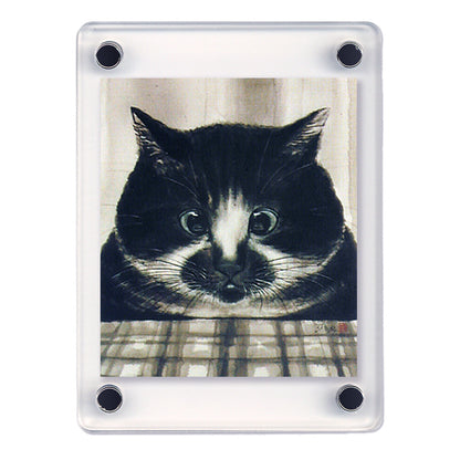 Acrylic Magnet Frame Minoru Nakahama "Mackerel Pike" Set of 2, 6x8cm, Ink Wash Cat Artist