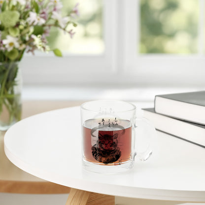 Glass Mug: Minoru Nakahama "Sometimes things just can't be helped." Cat Ink Painter
