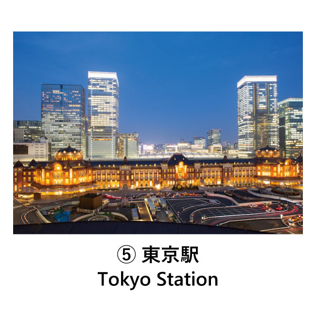 Set of 6 postcards: Japanese scenery, Tokyo, Asakusa, Shibuya, Skytree, Scramble Crossing, 105 x 150 mm, color photos, tourist spots, famous places, postcards, original