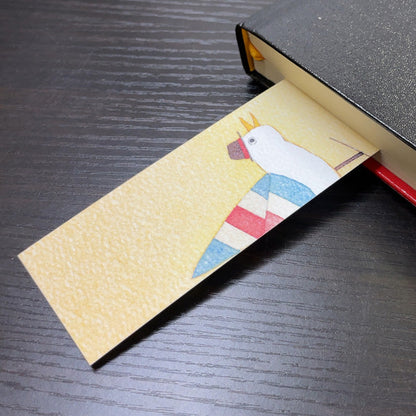 ブックマーク 山田和明 モノポの巣「何かようですか ？」50×180mm しおり イラスト