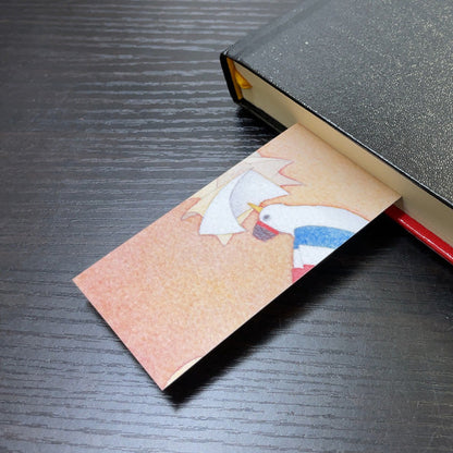 ブックマーク 山田和明 モノポの巣「幸せの向こう側」50×180mm しおり イラスト