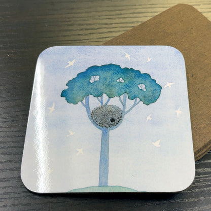 コースター 山田和明 モノポの巣「幸せの日々」90×90mm イラスト キッチン用品