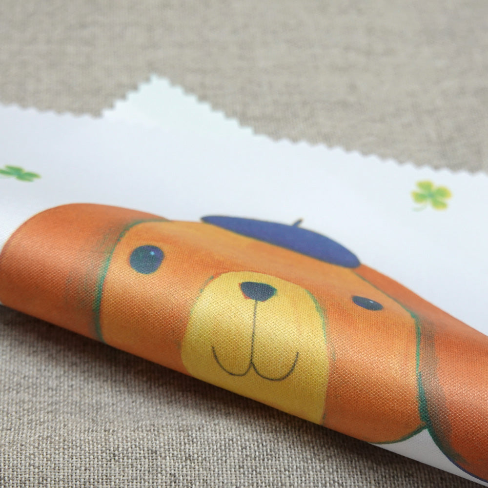 クリーニングクロス 山田和明「たれ耳うさぎのロップくん」150×150mm」絵本作家 メガネ拭き 動物 楽器