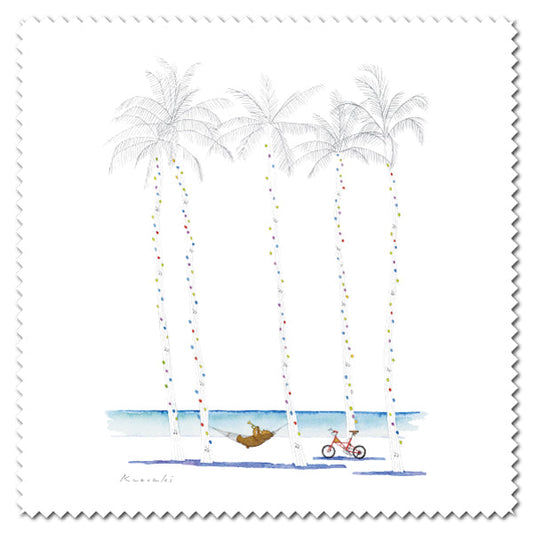 Cleaning Cloth Kazuaki Yamada "Summer Afternoon" 150 x 150 mm Picture Book Author Animals Musical Instruments
