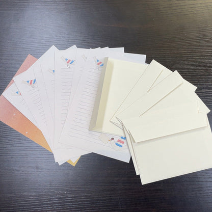 Letter set by Kazuaki Yamada, Monopo no Su "To Reach You" illustration, 10 sheets of letter paper, 5 envelopes