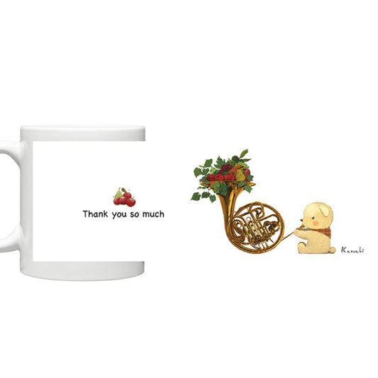 Mug Kazuaki Yamada "Bear Horn" Picture Book Author Animal Musical Instrument
