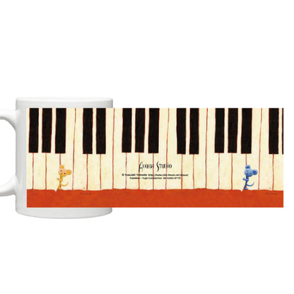 Mug Kazuaki Yamada "Refrain of Happiness" Picture book author Animal Musical instrument Teacup
