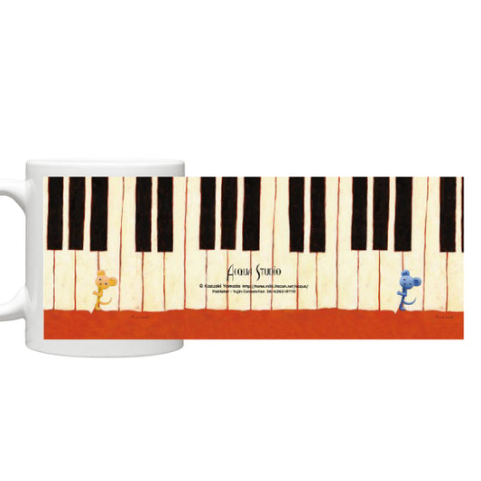 Mug Kazuaki Yamada "Refrain of Happiness" Picture book author Animal Musical instrument Teacup
