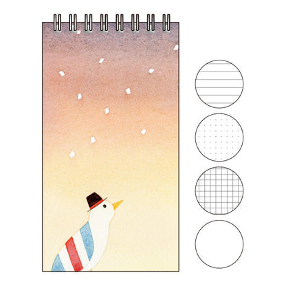 Multi-notebook Kazuaki Yamada Monopo no Su "Waiting for Time" Ruled, dotted, grid, plain, illustration, memo pad
