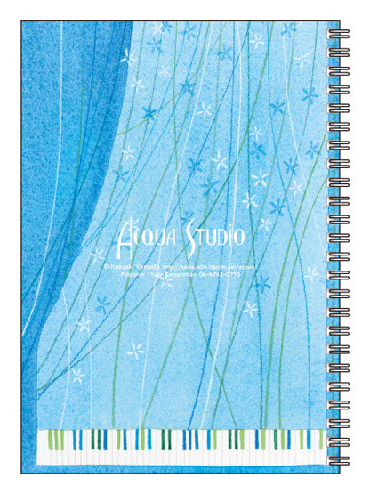 A5 Ring Notebook Kazuaki Yamada "Early Summer Wind" 60 Pages Picture Book Author Animals Musical Instruments Stationery