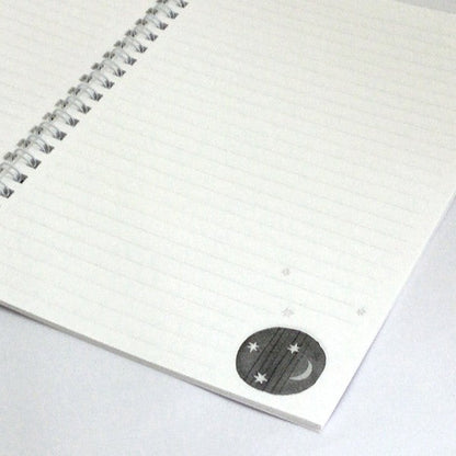 A5 Ring Notebook Kazuaki Yamada "Another Night" 60 Pages Picture Book Author Animals Musical Instruments Stationery