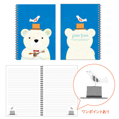 A5 Ring Notebook Set of 4 2 Kazuaki Yamada 60 Pages Picture Book Author Animal Musical Instruments Stationery