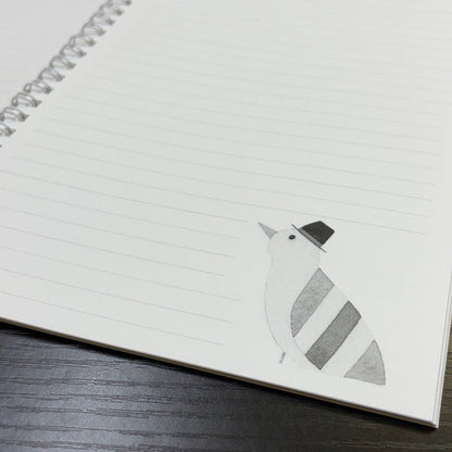 A5 Ring Notebook Kazuaki Yamada Monopo no Su "Waiting for Time" 60 Pages Illustrations Ruled Notepad
