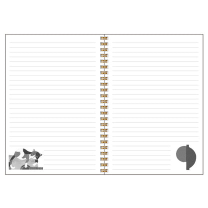 A5 Ring Notebook Kazuaki Yamada "NAKED GUITAR" 60P 100P Picture Book Author Animals Musical Instruments Stationery