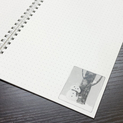 A5 Ring Notebook Kazuaki Yamada "On a Snowy Day I'm a Snowman" 60 Pages Illustrations Picture Book Author Memo Pad Animals Musical Instruments Stationery