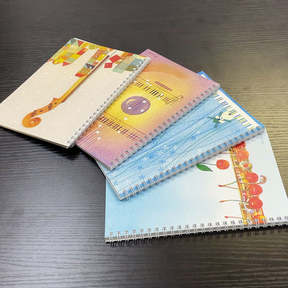 A5 Ring Notebook Set of 4 1 Kazuaki Yamada 60 Pages Picture Book Author Animal Musical Instruments Stationery