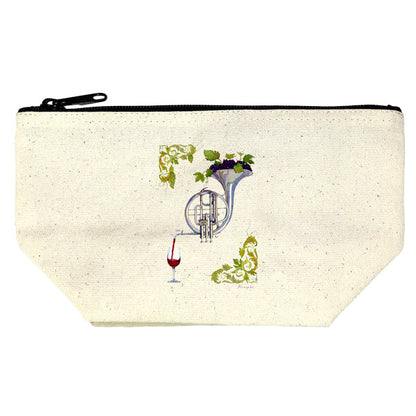 Gusseted pouch by Kazuaki Yamada "Concerto for Wine" Canvas Picture book author Illustration Gift Animal Musical instrument