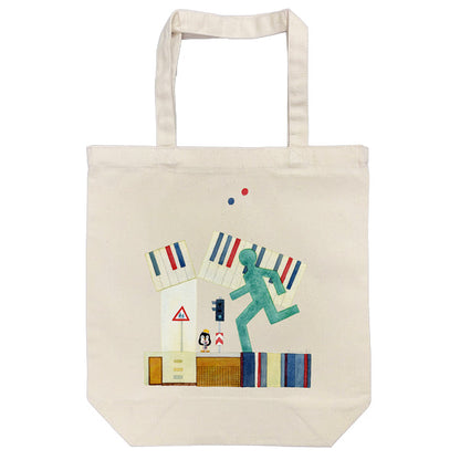 Tote bag Kazuaki Yamada "Two Balloons" canvas bag Picture book author Animals Musical instruments