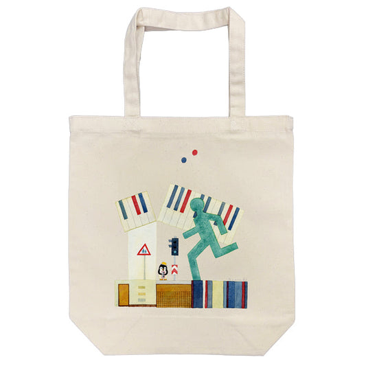 Tote bag Kazuaki Yamada "Two Balloons" canvas bag Picture book author Animals Musical instruments